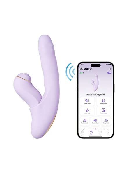 Смарт-вібратор 5в1 Svakom DuoGlow, пульсівний вібратор з намистинами та пульсівний стимулятор, підігрів