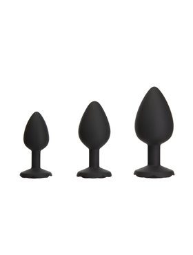 Набір силіконових анальних пробок BMS Roses Til’ Dawn Silicone Anal Plug Kit Starter Kit Black
