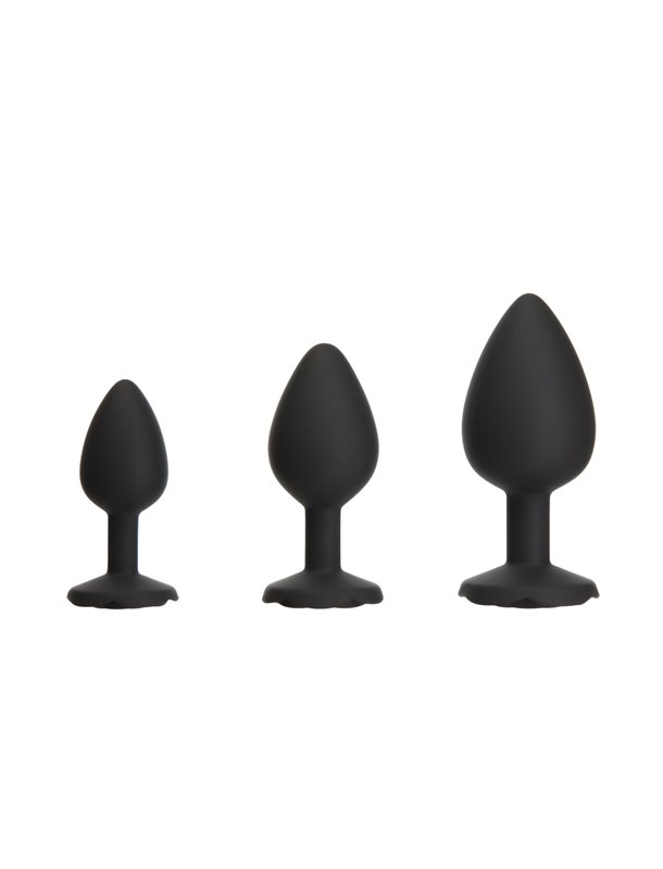 Набір силіконових анальних пробок BMS Roses Til’ Dawn Silicone Anal Plug Kit Starter Kit Black
