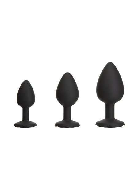 Набір силіконових анальних пробок BMS Roses Til’ Dawn Silicone Anal Plug Kit Starter Kit Black