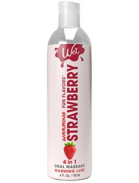 Розпродаж!!! Зігрівальний лубрикант Wet Warming Strawberry 4in1 118 мл (термін 06.07.2026)