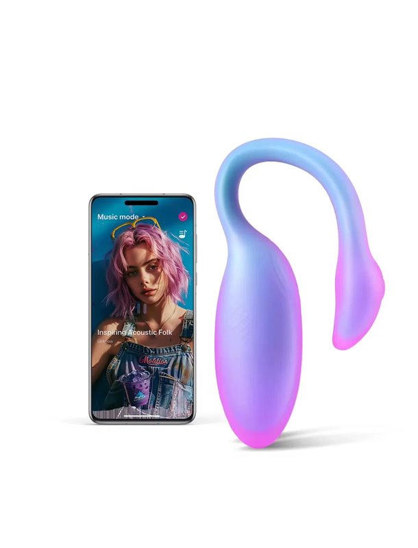 Смарт-віброяйце Magic Motion Flamingo Max Blue 2 в 1: віброяйце та тренажер Кегеля, 10 режимів