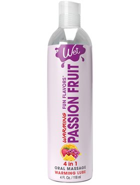 Розпродаж!!! Зігрівальний лубрикант Wet Warming Passion Fruit 4 in 1 (118 мл) (термін 30.09.2026)