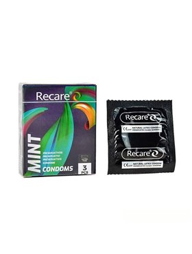 Презервативи Holographic Recare Ultra Thin Mint Condoms 3шт, ультратонкі, аромат: м'ята