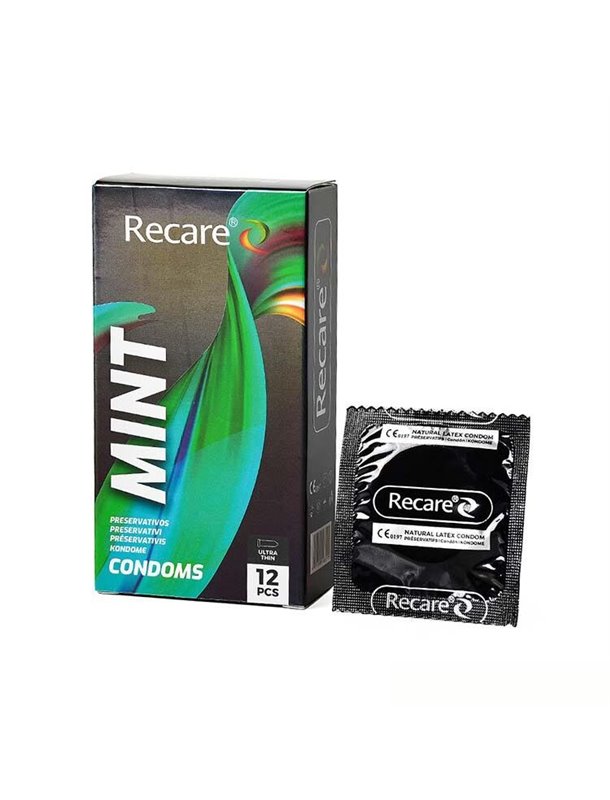 Презервативи Holographic Recare Ultra Thin Mint Condoms 12шт, ультратонкі, аромат: м'ята