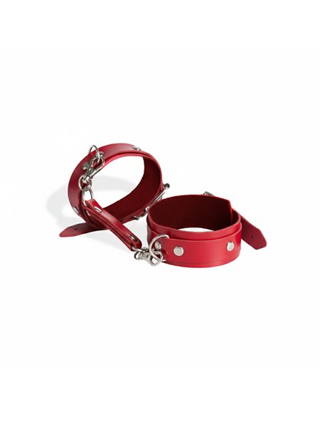 Наручники із екошкіри Art of Sex - Eva, колір червоний