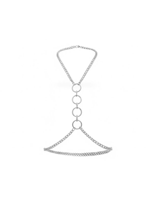 Металева портупея Art of Sex - Mango, колір срібло, XS-2XL