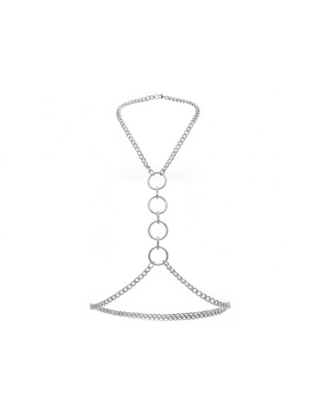 Металева портупея Art of Sex - Mango, колір срібло, XS-2XL