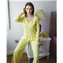 Піжамний костюм-трійка "Nicoletta" (кофта+шорти+штани) тканина трикотаж Жовтий 5179 QC фото - Luxbikini