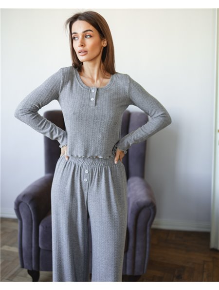 Жіноча піжама "Mariel" тканина трикотаж Сірий 5102 QC фото - Luxbikini