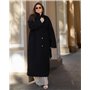 Жіноче пальто з кашеміру преміум якості Чорний 5074 QC фото - Luxbikini