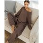 Домашній костюм "Kira" тканина трикотаж Коричневий 4994 QC фото - Luxbikini