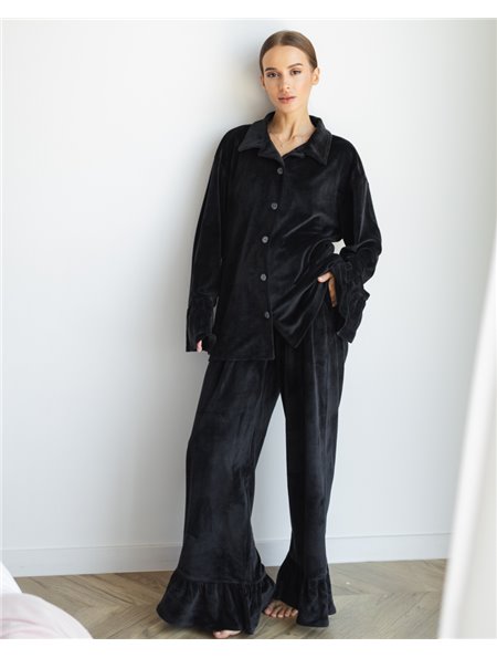 Домашній костюм "Capri" тканина велюр Чорний 4934 QC фото - Luxbikini