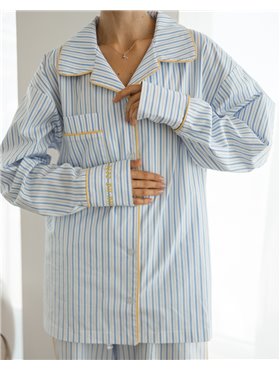 Жіноча піжама "Amber" тканина бавовна люкс сегмента Жовтий кант 4909 QC фото - Luxbikini