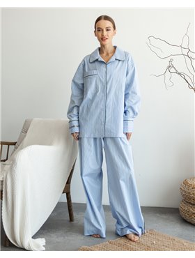 Жіноча піжама "Amber" тканина бавовна люкс сегмента Зелений кант 4906 QC фото - Luxbikini