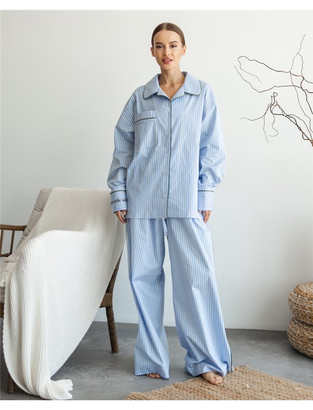 Жіноча піжама "Amber" тканина бавовна люкс сегмента Зелений кант 4908 QC фото - Luxbikini