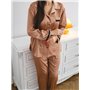 Жіноча піжама "Victoria" тканина шовк Армані Бежевий 5117 QC фото - Luxbikini