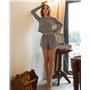 Жіноча піжама "Velina" тканина трикотаж Сірий 4883 QC фото - Luxbikini