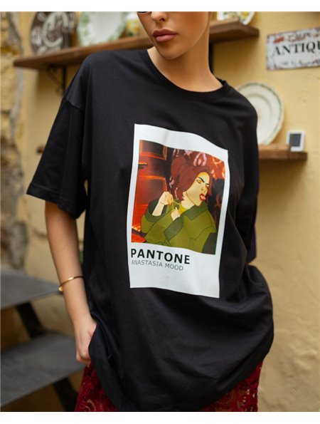 Футболка "Mood" тканина кулір Чорний 4807 QC фото - Luxbikini