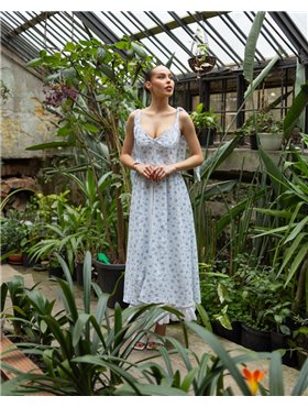 Сукня "Katrina" тканина батист Блакитні квіти 4789 QC фото - Luxbikini