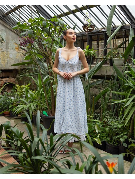 Сукня "Katrina" тканина батист Блакитні квіти 4789 QC фото - Luxbikini