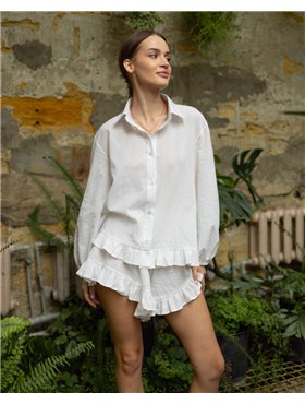 Жіночий костюм "Paula" тканина бебі котон Білий 4775 QC фото - Luxbikini