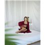 Домашній костюм "Afina" (халат+топ+штани) трикотаж двунитка Бордовий 4602 QC фото - Luxbikini