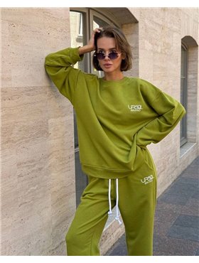 Спортивний костюм-двійка "Корсика" жіночий (кофта+штани) тринитка петля Фісташка 4581 QC фото - Luxbikini