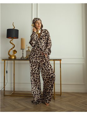 Піжама "Savanna" шовк Армані + хустинка 4537 QC фото - Luxbikini