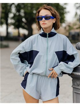 Костюм "Скай" (Тканина: плащівка жатка) Блакитний 4504 QC фото - Luxbikini