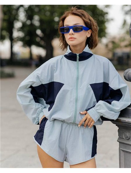 Костюм "Скай" (Тканина: плащівка жатка) Блакитний 4505 QC фото - Luxbikini