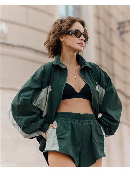 Костюм "Скай" (Тканина: плащівка жатка) Зелений 4503 QC фото - Luxbikini