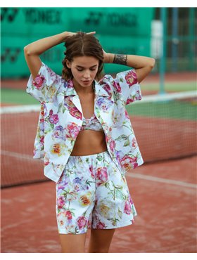 Жіночий костюм "Valencia" (Тканина: бавовна) Троянди 4495 QC фото - Luxbikini