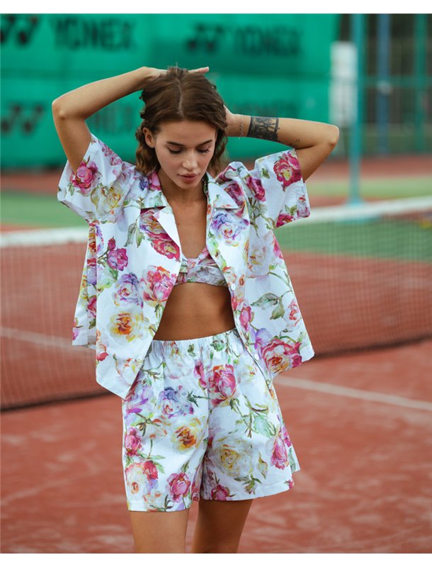 Жіночий костюм "Valencia" (Тканина: бавовна) Троянди 4495 QC фото - Luxbikini