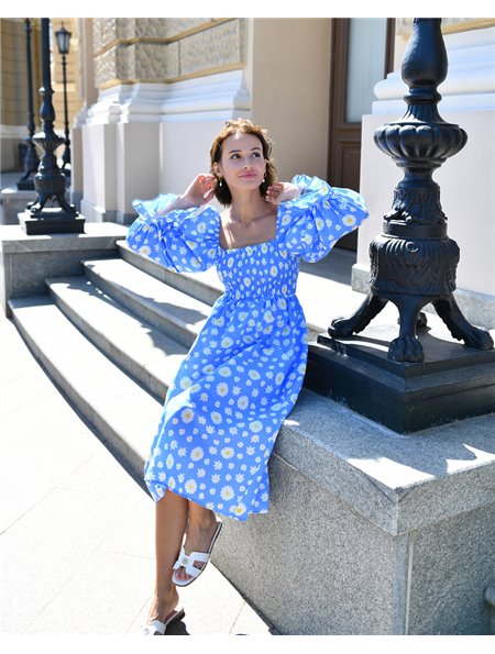 Сукня "June" (Тканина: бавовна) Блакитний 4483 QC фото - Luxbikini