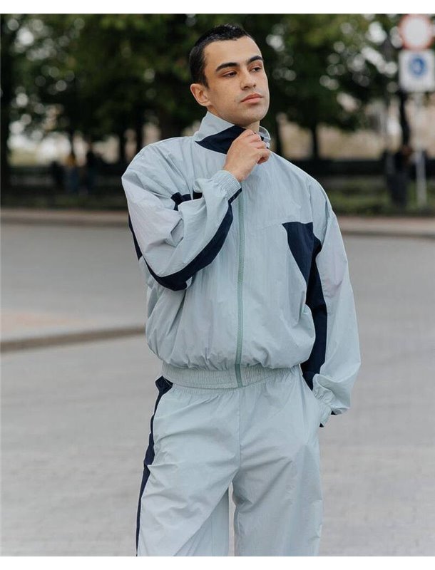 Спортивний костюм-двійка "Балі" чоловічий (кофта+штани) плащівка жатка Блакитний 4459 QC фото - Luxbikini