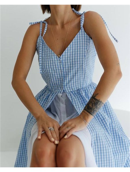 Сукня "Katrina" (Тканина: бавовна+батист) Блакитний 4445 QC фото - Luxbikini