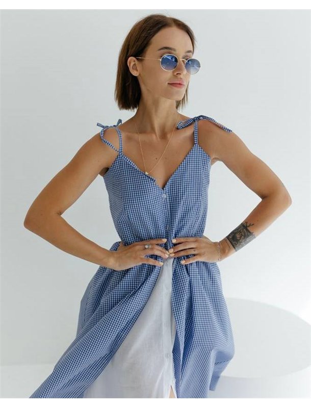 Сукня "Katrina" (Тканина: бавовна+батист) Синій 4442 QC фото - Luxbikini