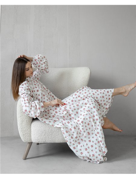 Сукня "Grace" (Тканина: муслін) Червоні квіти 4420 QC фото - Luxbikini