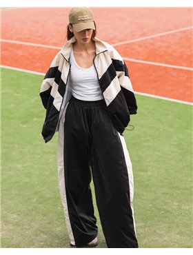 Спортивний костюм-двійка "Санторіні" жіночий (кофта+штани) плащівка Чорний 4406 QC фото - Luxbikini