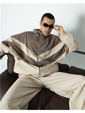 Спортивний костюм-двійка "Санторіні" чоловічий (кофта+штани) плащівка Мокко 4399 QC фото - Luxbikini