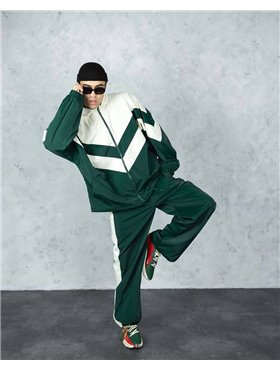 Спортивний костюм-двійка "Санторіні" чоловічий (кофта+штани) плащівка Зелений 4396 QC фото - Luxbikini