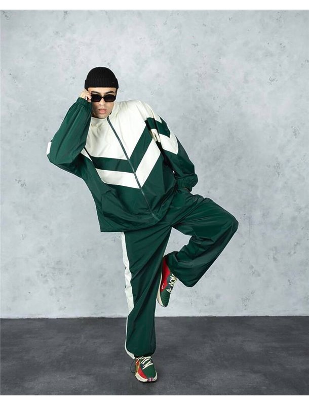 Спортивний костюм-двійка "Санторіні" чоловічий (кофта+штани) плащівка Зелений 4396 QC фото - Luxbikini