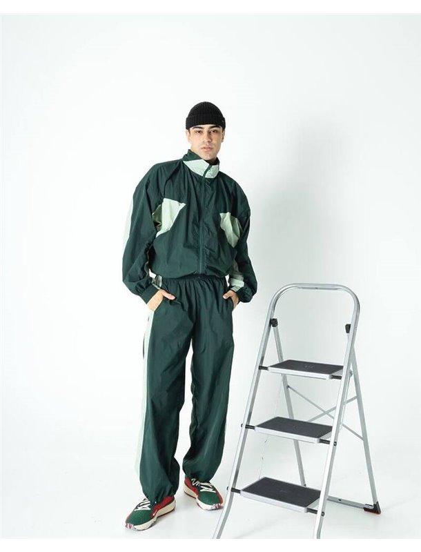 Спортивний костюм-двійка "Балі" чоловічий (кофта+штани) плащівка жатка Зелений 4387 QC фото - Luxbikini