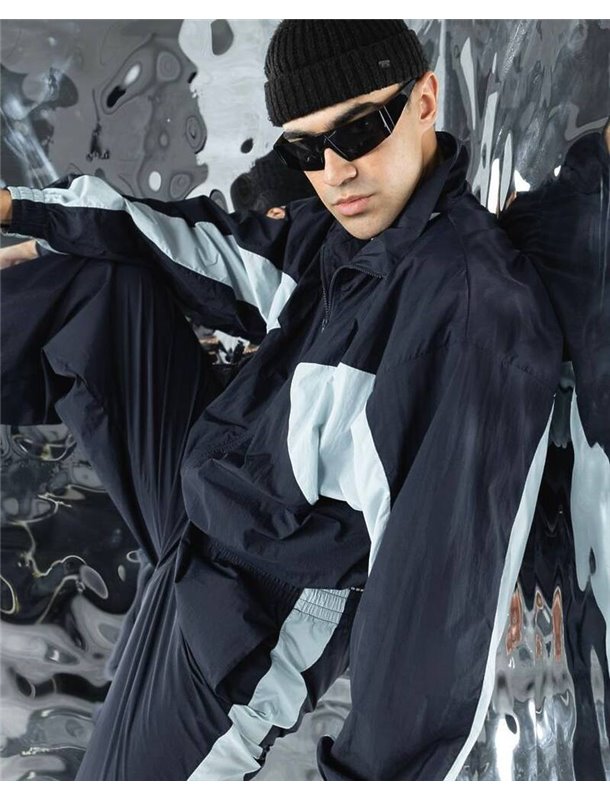 Спортивний костюм-двійка "Балі" чоловічий (кофта+штани) плащівка жатка Синій 4385 QC фото - Luxbikini