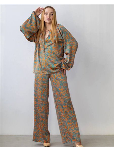 Жіночий костюм "Lara" шовк Армані Помаранчевий 4331 QC фото - Luxbikini