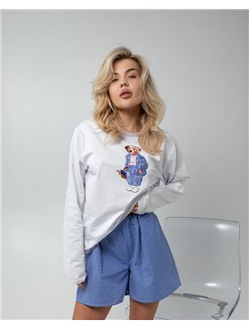 Піжама "Teddy" (тканина: віскоза+бавовна) Блакитний 4288 QC фото - Luxbikini