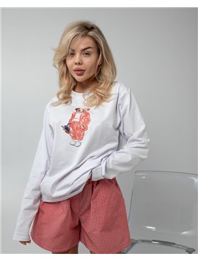 Піжама "Teddy" (тканина: віскоза+бавовна) Рожевий 4284 QC фото - Luxbikini