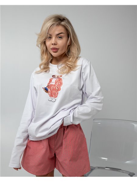 Піжама "Teddy" (тканина: віскоза+бавовна) Рожевий 4284 QC фото - Luxbikini