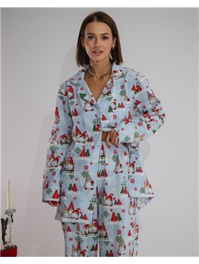 Піжамний костюм-трійка з байки "Holiday" Блакитний 4152 QC фото - Luxbikini